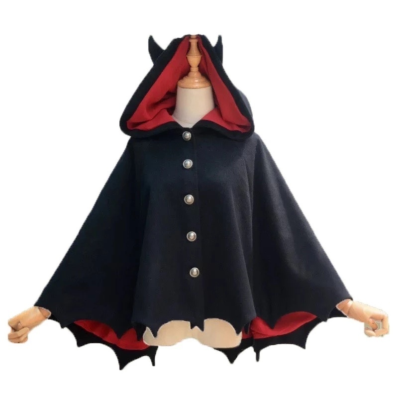 Halloween Costume Kids - 2025 Poncho in pile con cappuccio