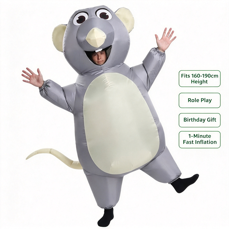Halloween Costume Kids - Costume da topo grigio gonfiabile per