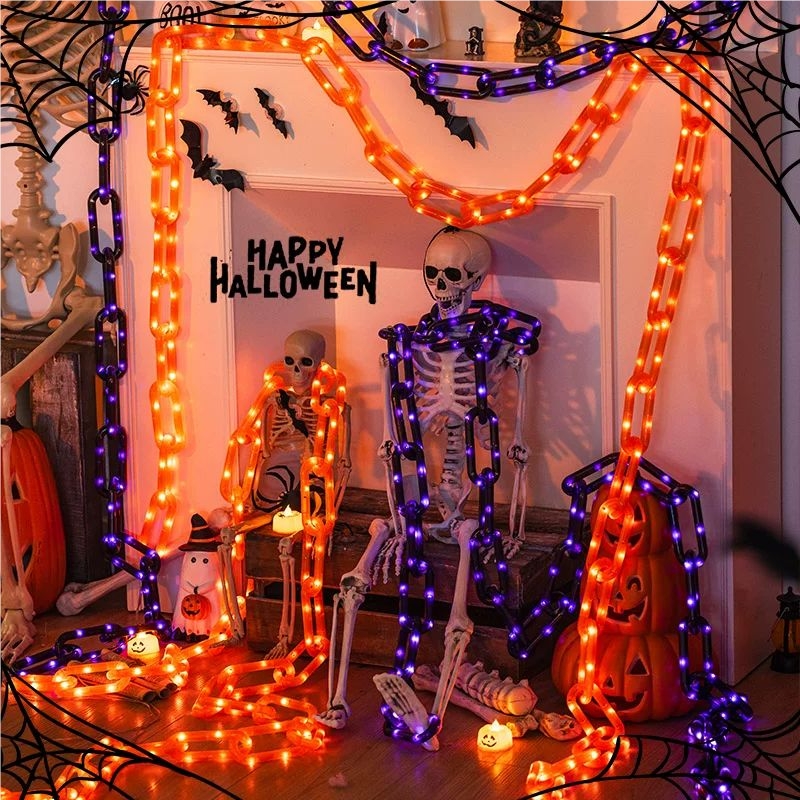 Halloween Led String Lights Orange - Luci a Catena Solari per Halloween