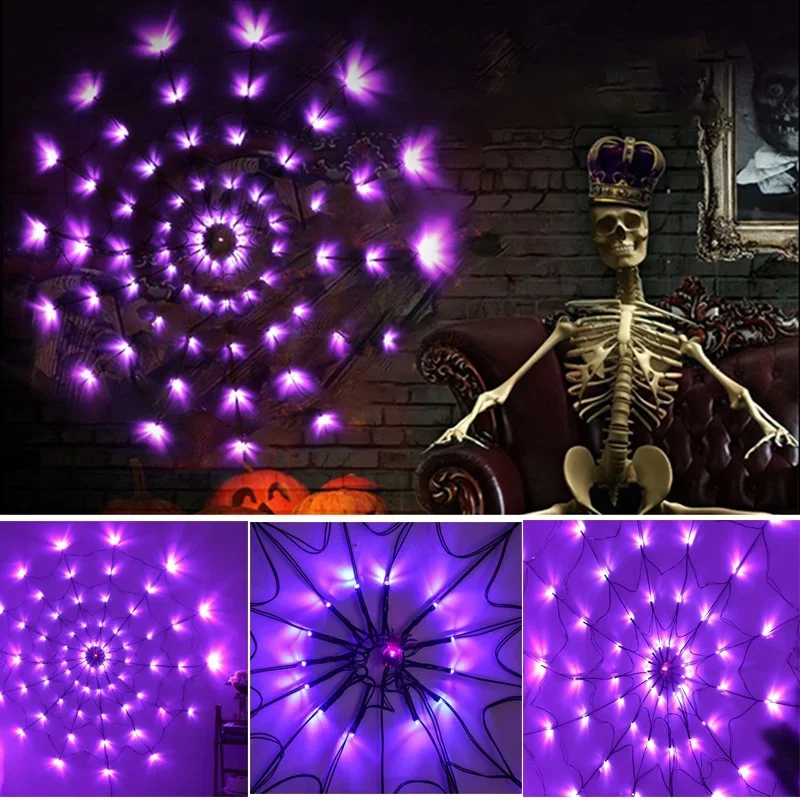 Stringa di luce a LED di Hallo - Spider Web Halloween Decoration recensione e prezzo