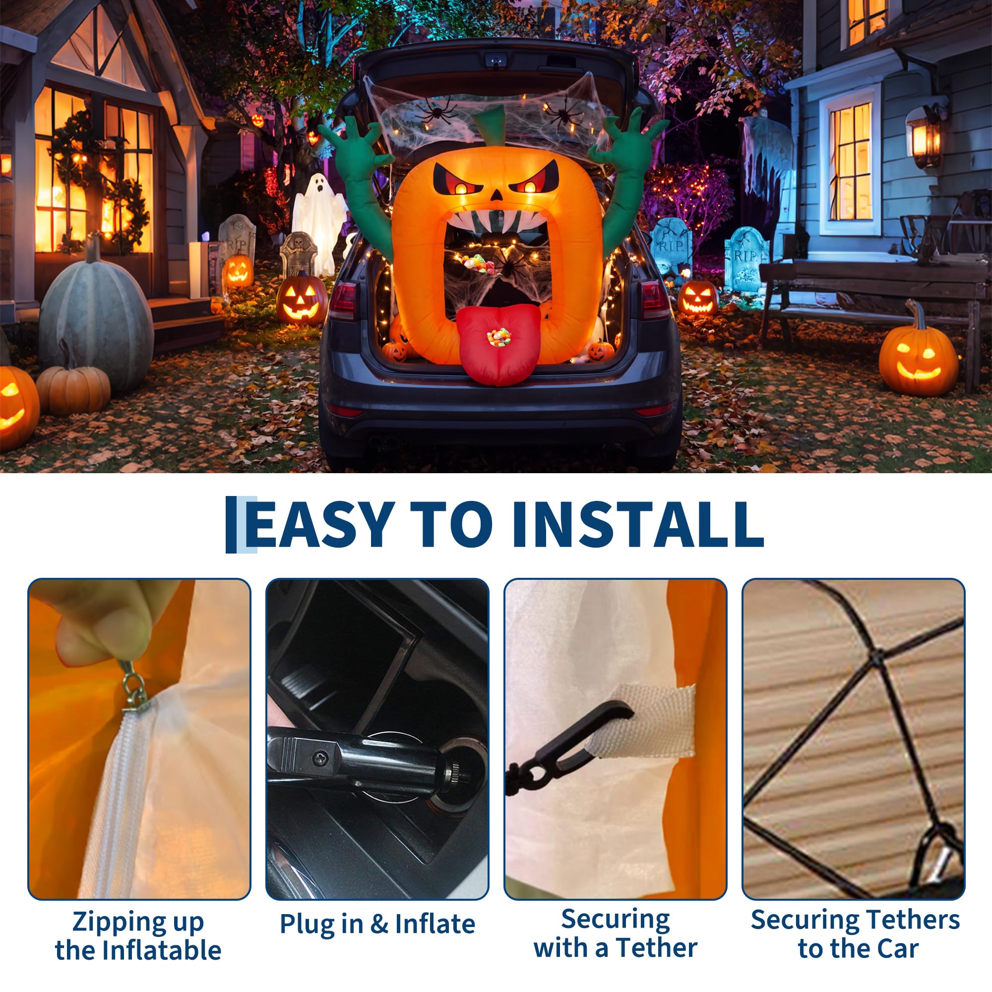 Zucca gonfiabile a tema Hallow - Halloween Pumpkin Decor Led recensione e prezzo