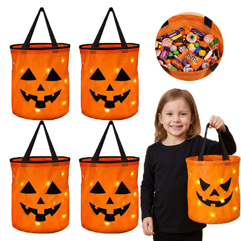1-10PC Cesto di Halloween a fo - Halloween Pumpkin Decor Led recensione e prezzo